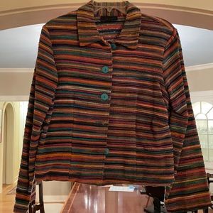 vintage multicolor striped women’s jacket